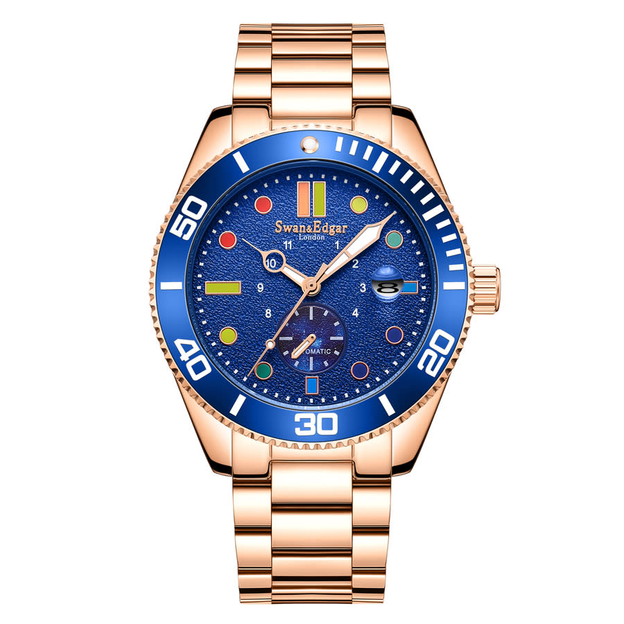 Swan Edgar Sports Prism Automatic Blue Dial Mens Watch SE01051 150$