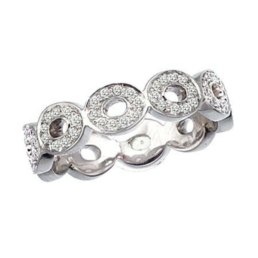Ivanka Trump Oval Eternity Band with Pave Diamonds