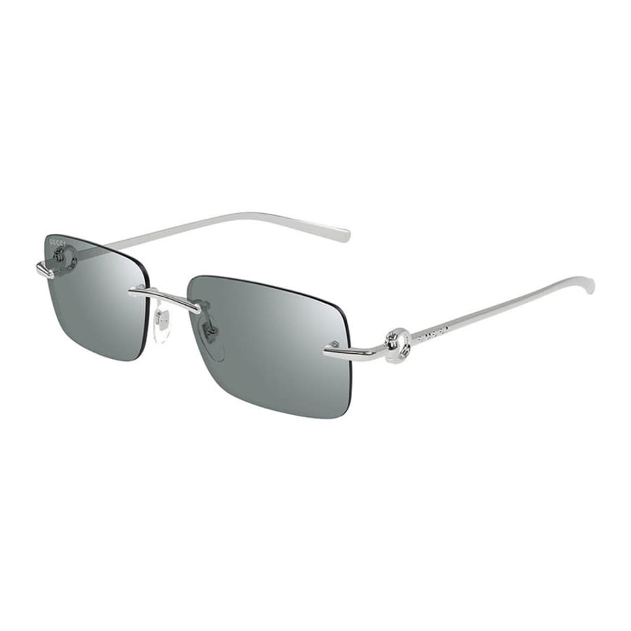 Gucci GG1703S 002 Men's Sunglasses Silver Size 55 - Free RX Lenses  - Free RX Lenses