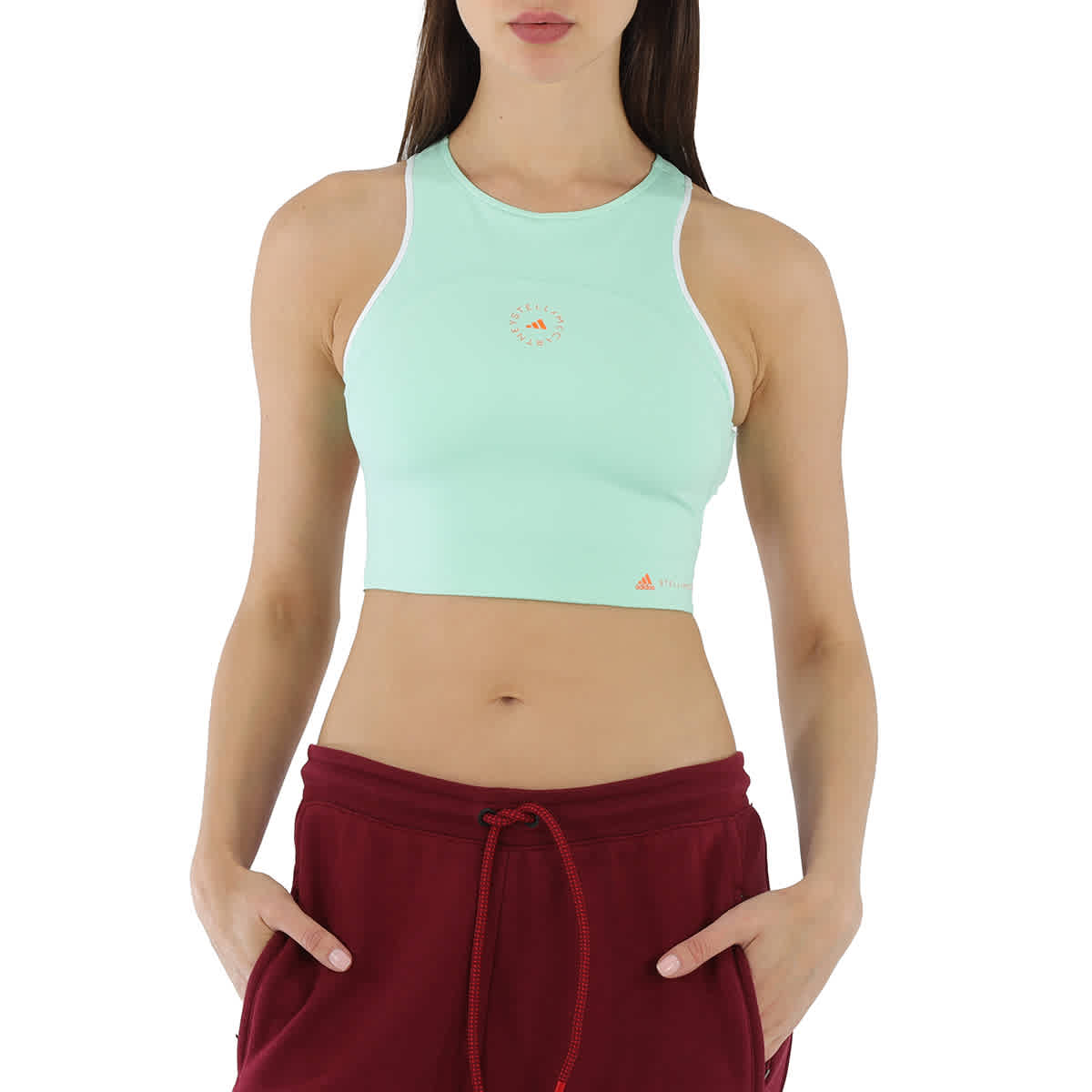 Adidas green hotsell crop top