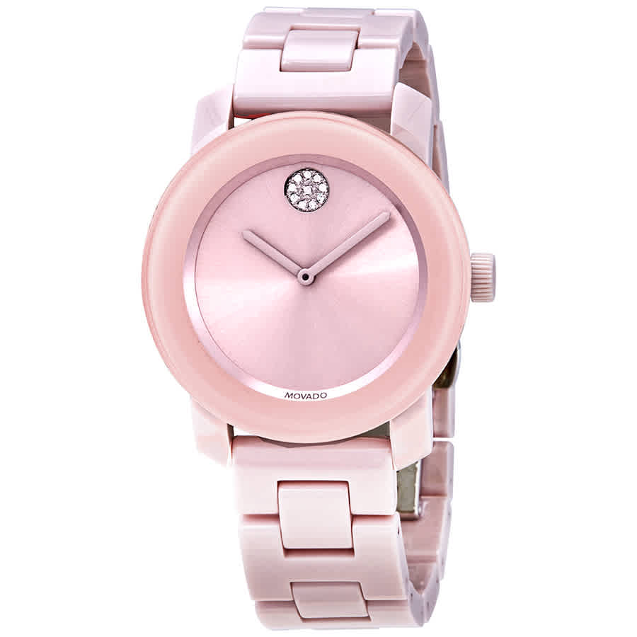 Movado Bold Pink Crystal Dial Ladies Watch 3600536 450$