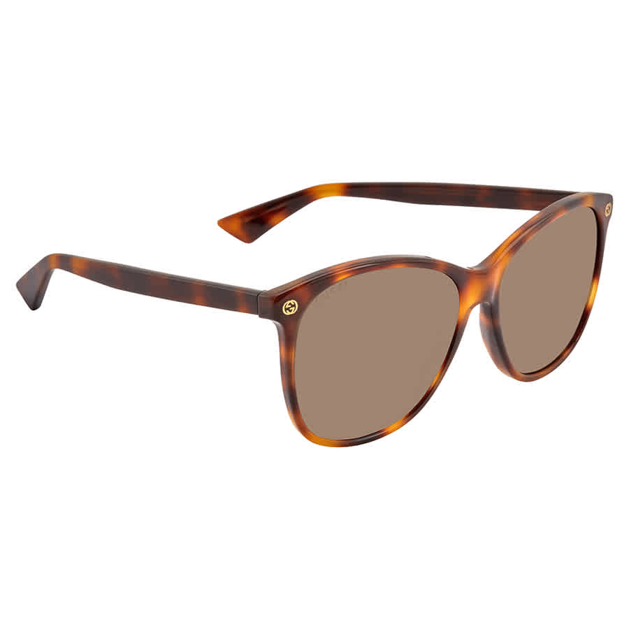 Gucci GG0024S 002 Women’s Sunglasses Tortoiseshell Size 58 - Free RX Lenses  - Free RX Lenses