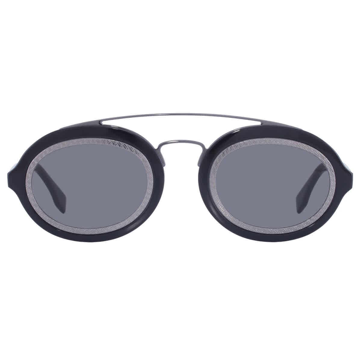 Fendi FE40094I01A Oval Full Rim Sunglasses — Black