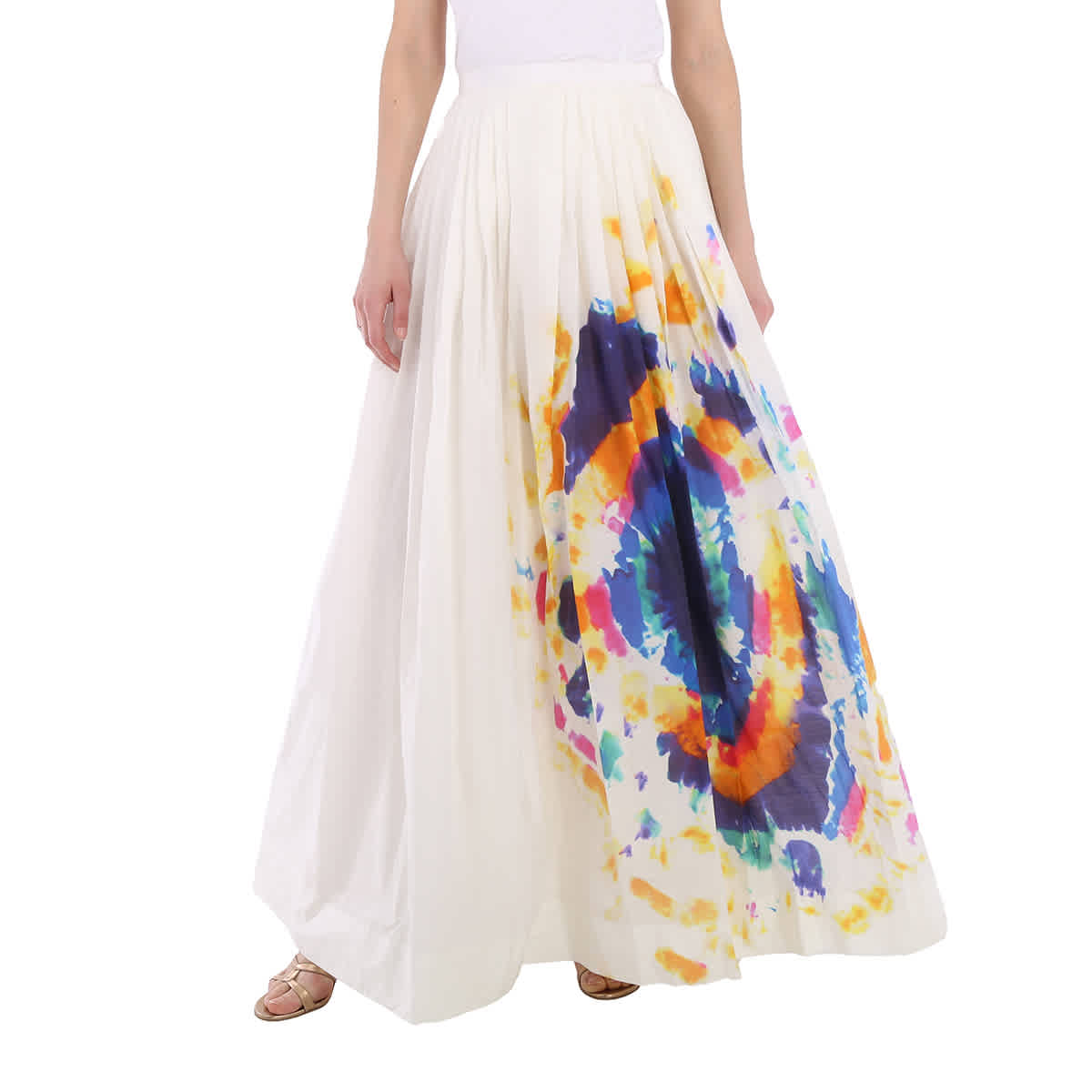 Burberry Tie dye Print Maxi Skirt In Multi bright Blue eBay