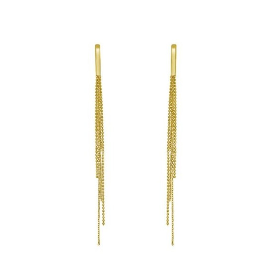 Tresorra 14K Yellow Gold Multi-Chain Drop Earrings 785$