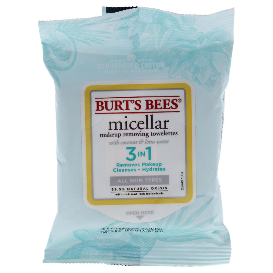 Burt's Bees Ladies Micellar Makeup Removing Towelettes Coconut and Lotus Water Skin Care 792850904026