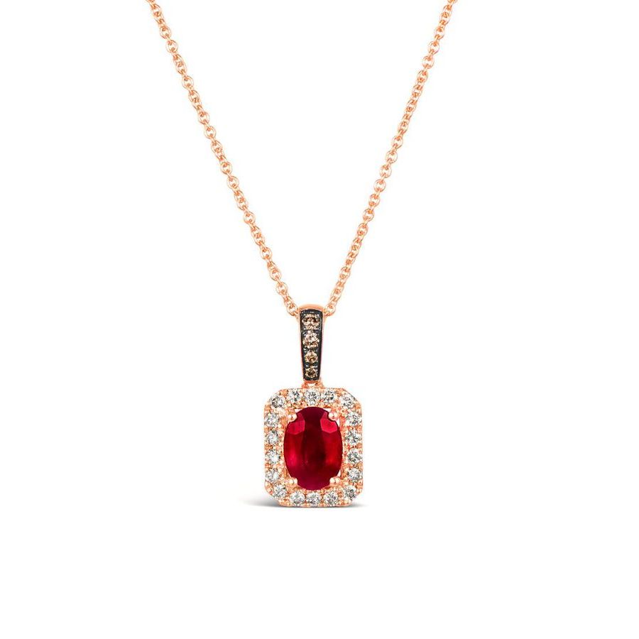 Le Vian Ladies Passion Ruby Necklaces set in 14K Strawberry Gold