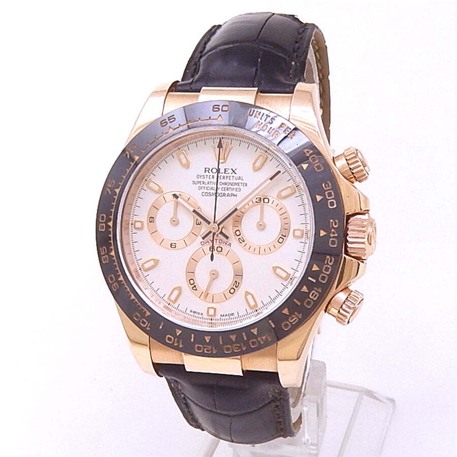 Preowned Rolex Cosmograph Daytona Chronograph Automatic Chronometer White Dial Mens Watch 116515LN