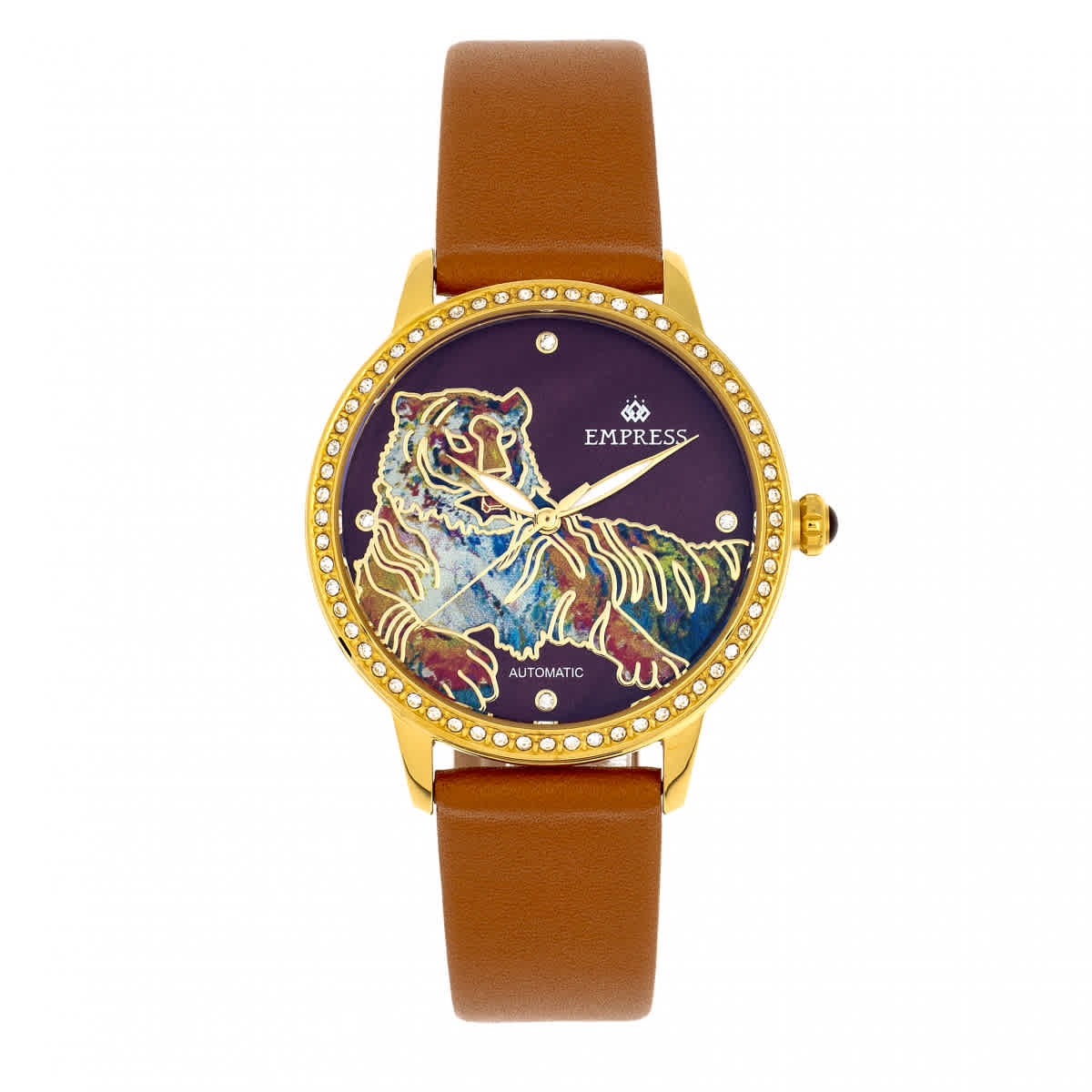Empress Diana Tiger Automatic Crystal Ladies Watch EMPEM3004