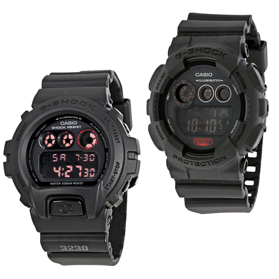 g shock black resin strap watch