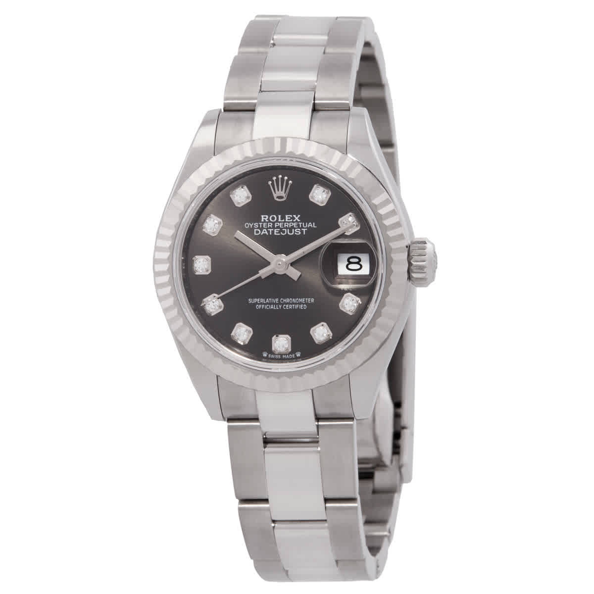Rolex Lady Datejust Automatic Grey Diamond Dial Ladies Oyster Watch 279174GYDO