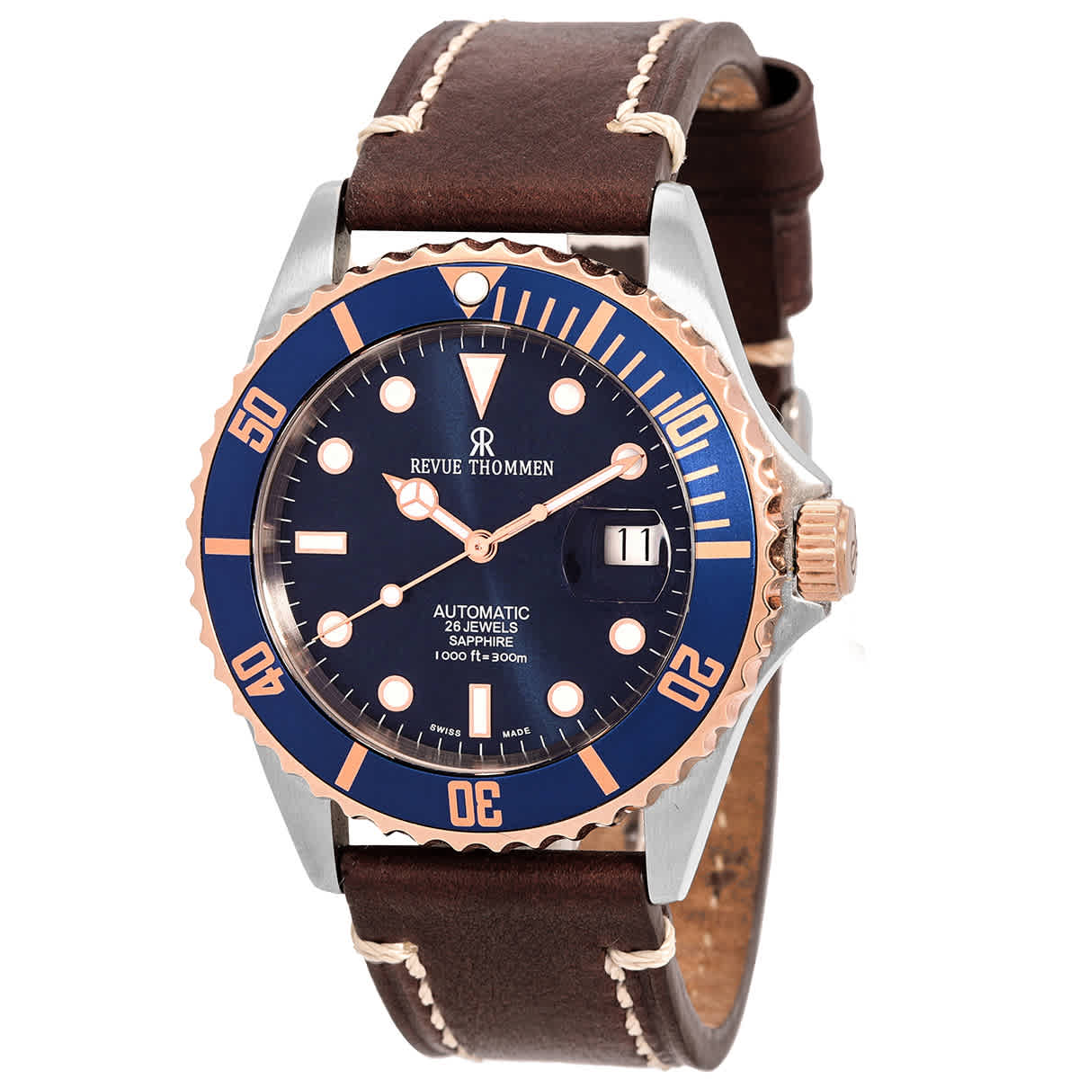 Revue Thommen Diver Automatic Blue Dial Mens Watch 175712555 784$