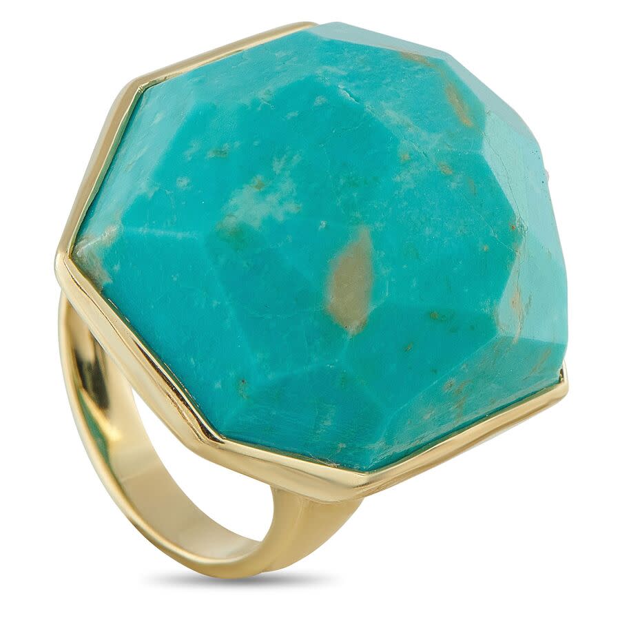 Pre-Owned Ippolita Candy 18K Yellow Gold Turquoise Ring IP19 103125 2330$