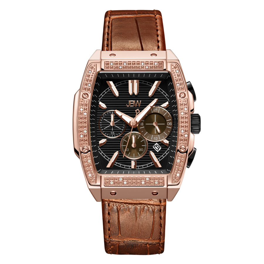 JBW Echelon Chronograph Quartz Diamond Grey Dial Mens Watch J6379D
