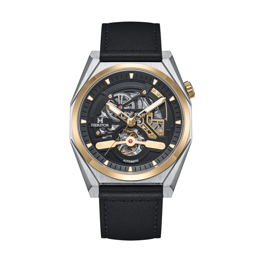 Heritor Amadeus Automatic Black Dial Mens Watch HERHS3403