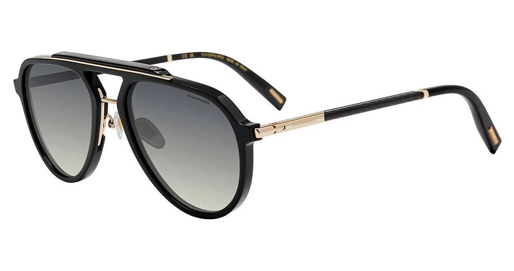Chopard Polarized Smoke Gradient Pilot Mens Sunglasses SCH399 700P 58
