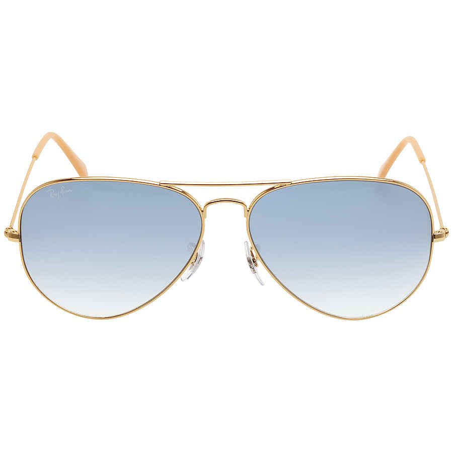 Ray-Ban Unisex Sunglass Aviator Gradient - Frame color: Arista Gold, Lens color: Clear Gradient Blue