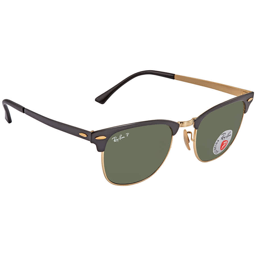 Ray Ban Clubmaster Polarized Green Classic G 15 Square Sunglasses Rb3716 187 58 Ebay