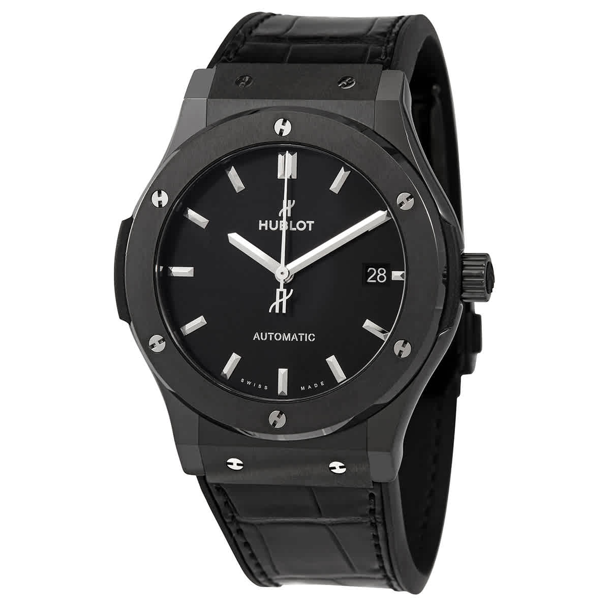 Hublot Classic Fusion Automatic Leather Black Dial Mens Watch 511.CM.1171.RX