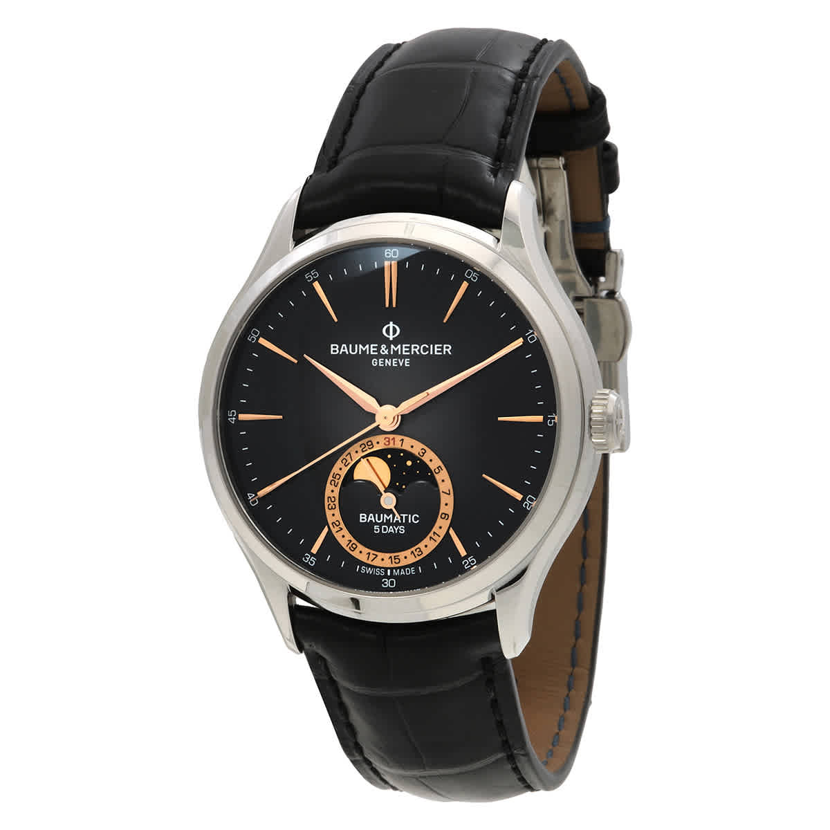Baume et Mercier Clifton Automatic Black Dial Mens Watch M0A10758 3675$