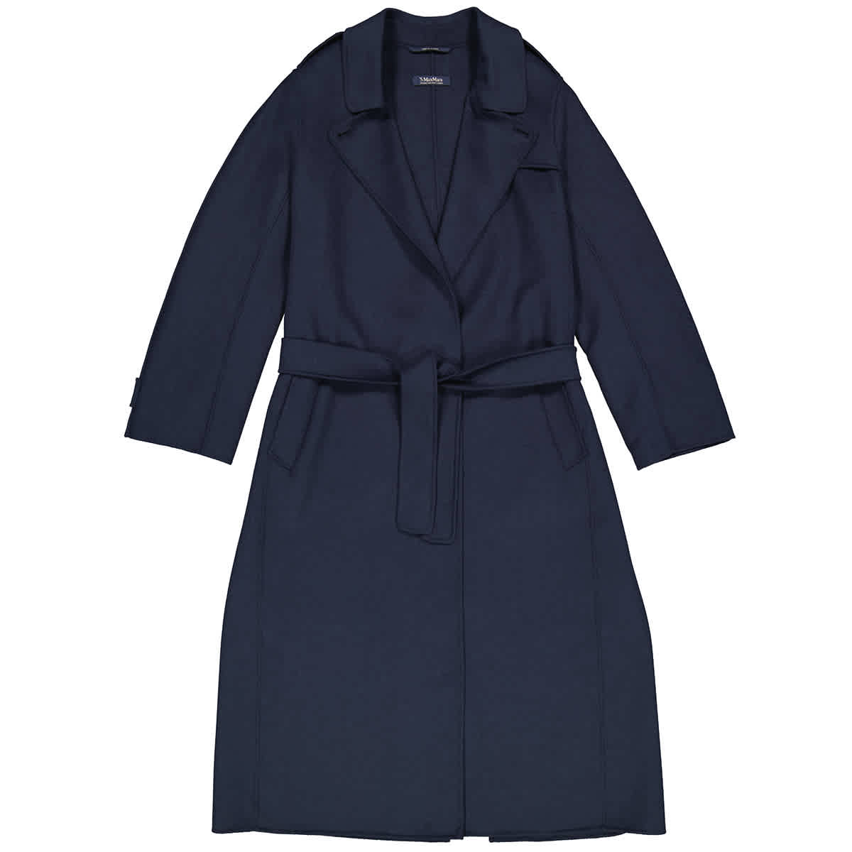 Max Mara Ultramarine Wool And Angora Trench Coat, Brand Size 40 (us ...