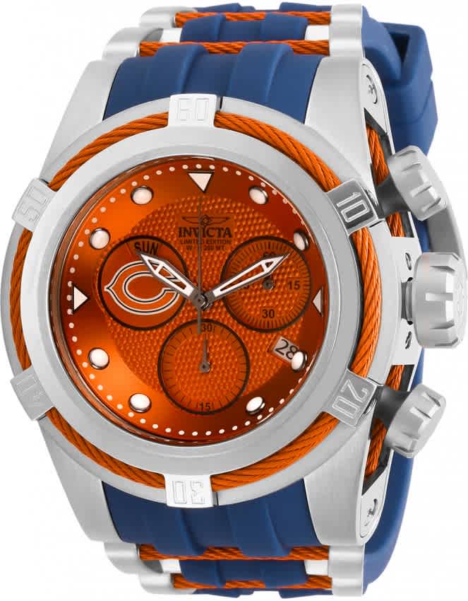 Invicta NFL Chicago Bears Chronograph Quartz Orange Dial Men's Watch