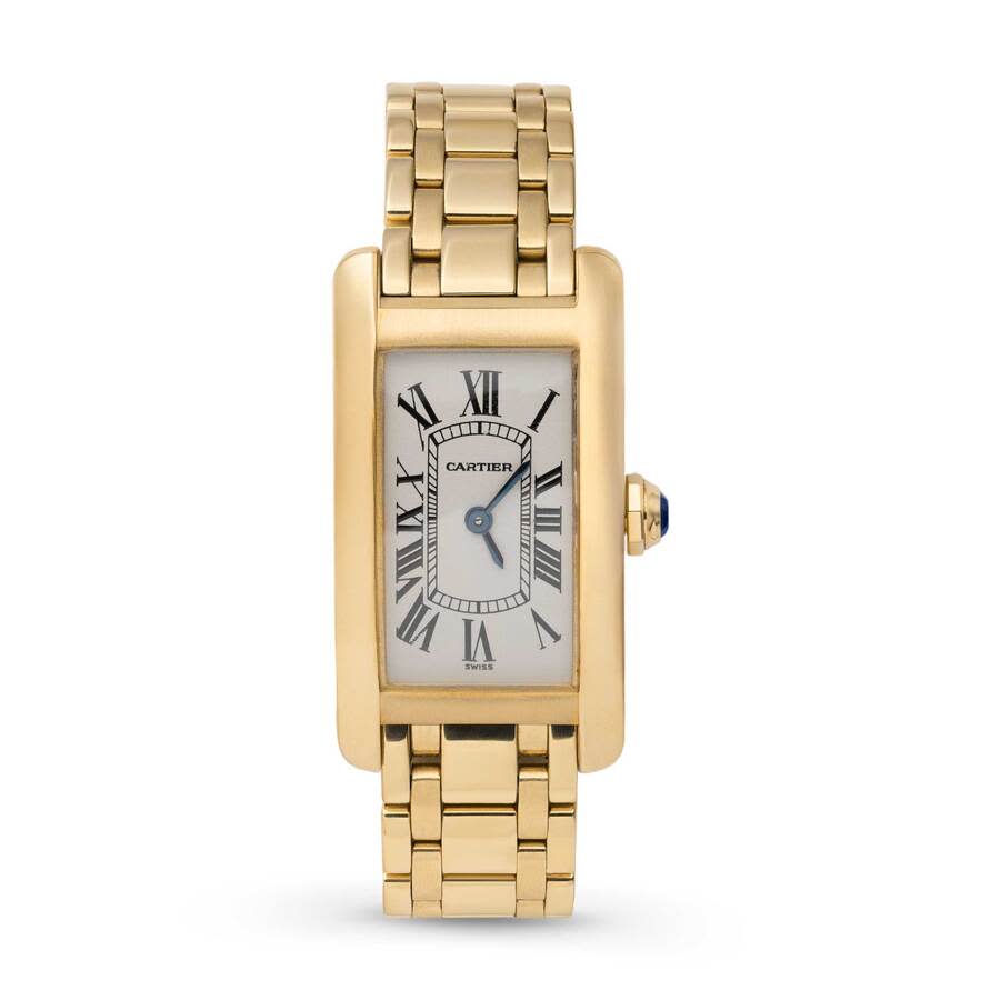 Pre-owned Cartier Tank Americaine Quartz White Dial Ladies Watch 1710 $18182