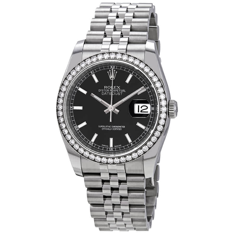 Rolex Oyster Perpetual Datejust 36 Black Dial Stainless Steel Jubilee Bracelet Automatic Mens Watch 116244BKSJ Rolex Oyster Perpetual Datejust 36 Black Dial Stainless Steel Jubilee Bracelet Automatic Mens Watch 116244BKSJ