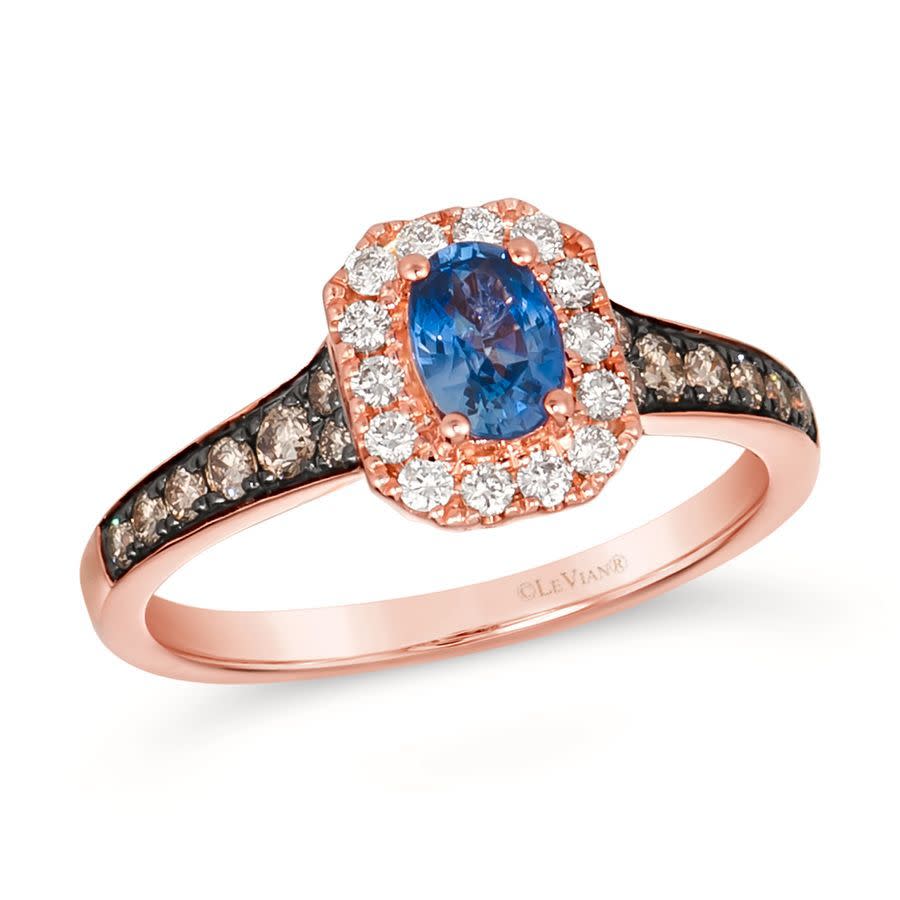 Le Vian Ladies Blueberry Sapphire Rings set in 14K Strawberry Gold 825$