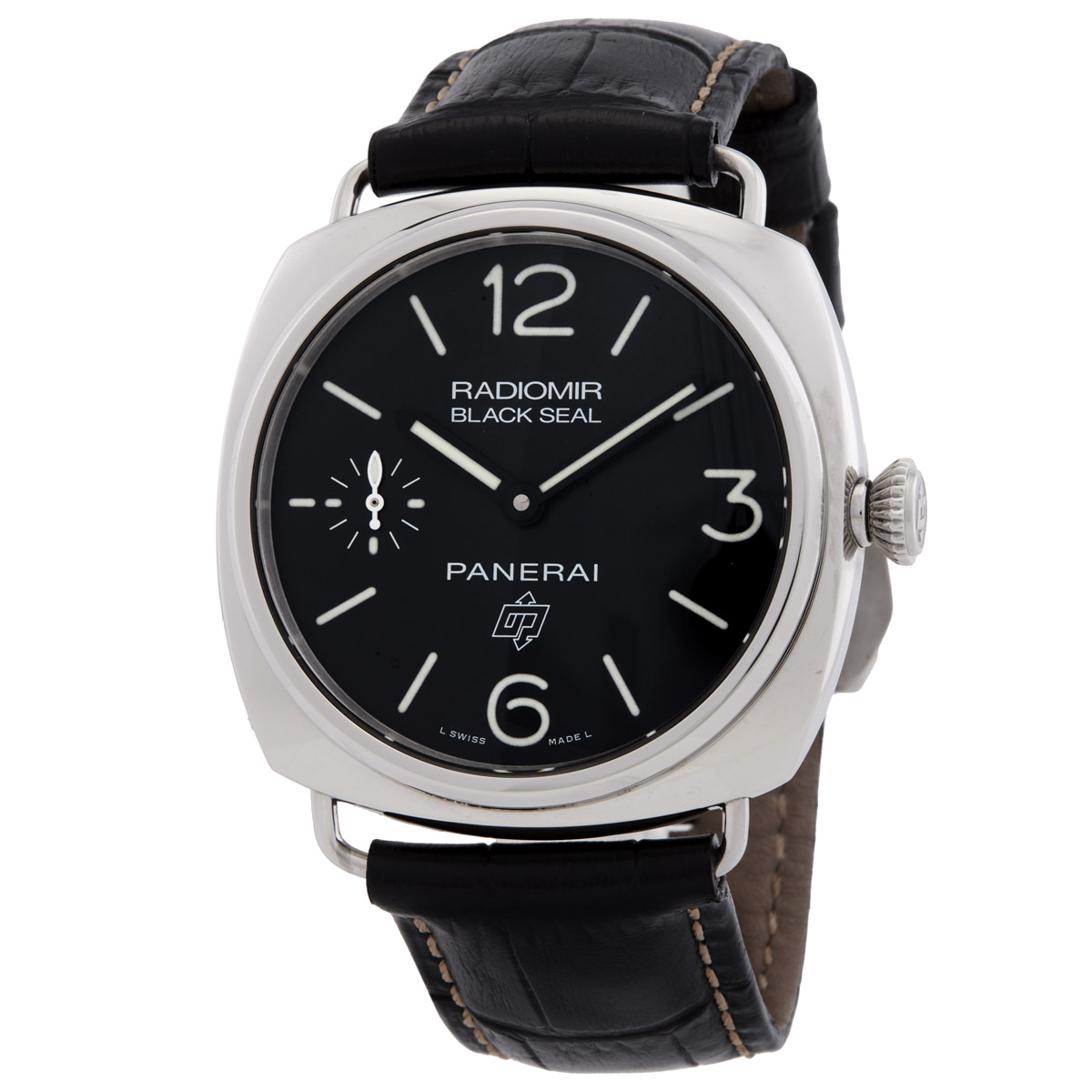 Preowned Panerai Radiomir Hand Wind Chronometer Black Dial Mens Watch PAM00380