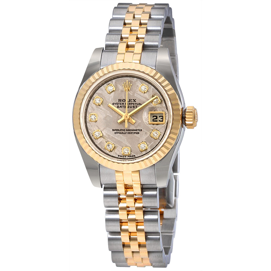 Preowned Rolex LadyDatejust Diamond Meteorite Dial Ladies Watch 179173MTDJ