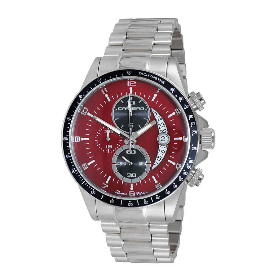 Torino Carrero Winner Circle Chronograph Quartz Red Dial Mens Watch JCISBK101BRD 2052$