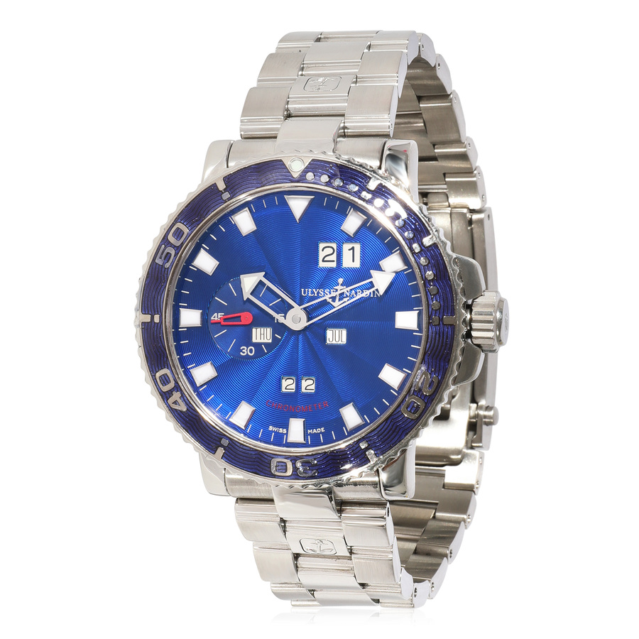 Pre-owned Ulysse Nardin Acqua Perpetual Automatic Blue Dial Mens Watch 333-77