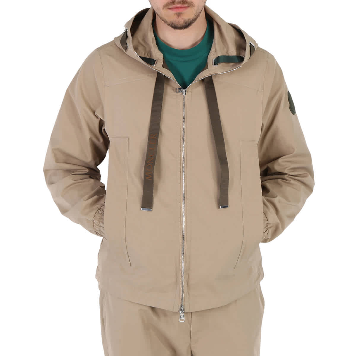 Moncler Men s Camel Haru Drawstring Hooded Jacket