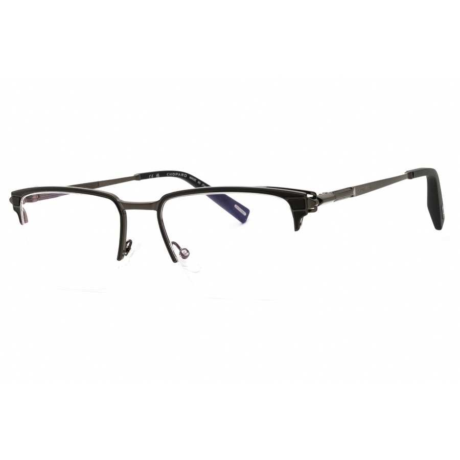 Chopard VCHL20V0K56 Rectangle Semi Rim Metal Eyeglasses — Gray