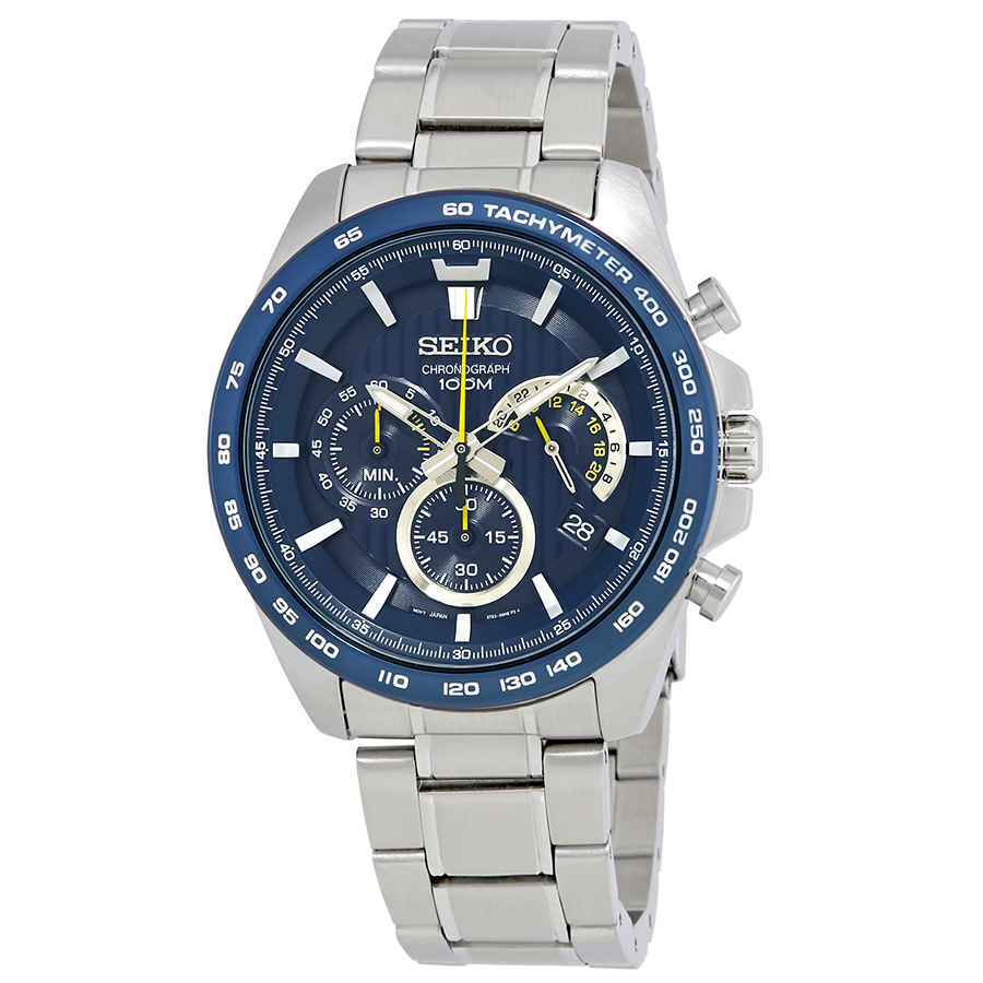 seiko chronograph blue dial