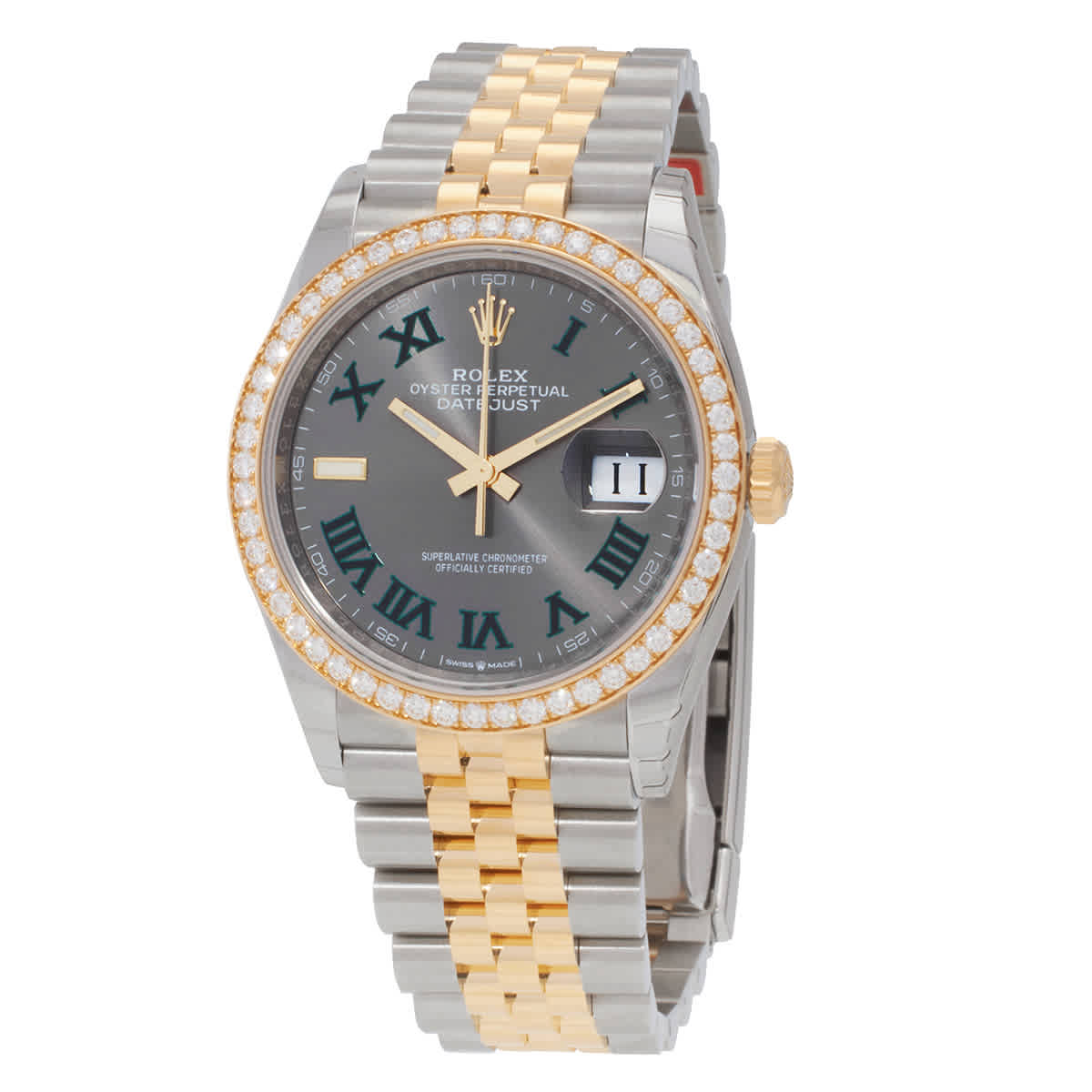 Rolex Datejust 36 Automatic Chronometer Wimbledon Dial Diamond Watch M126283RBR0021