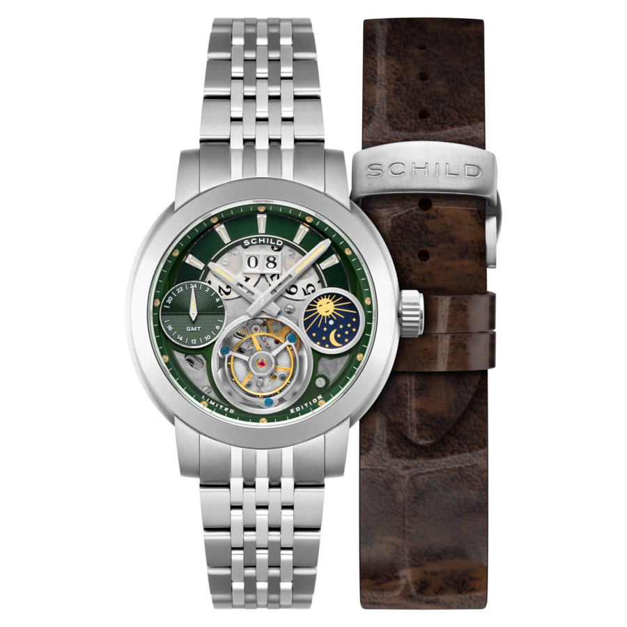 Schild Heinrich GMT Green Dial Mens Watch SC-1018-55 999$