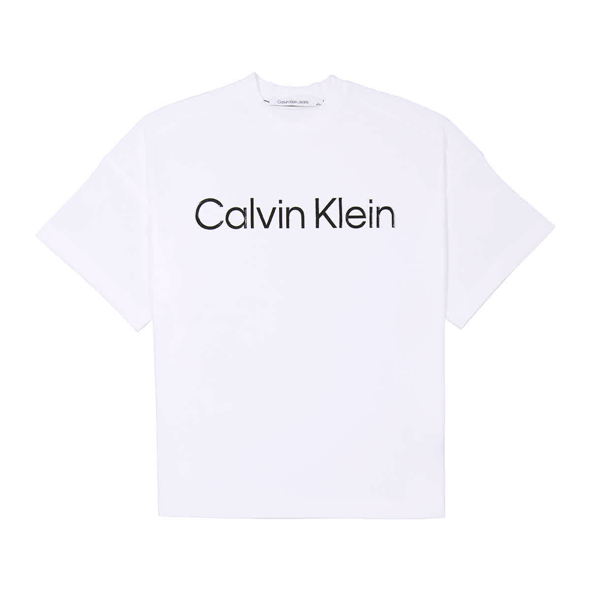 Calvin Klein Unisex Bright eBay White Tee Institutional Logo Bold 