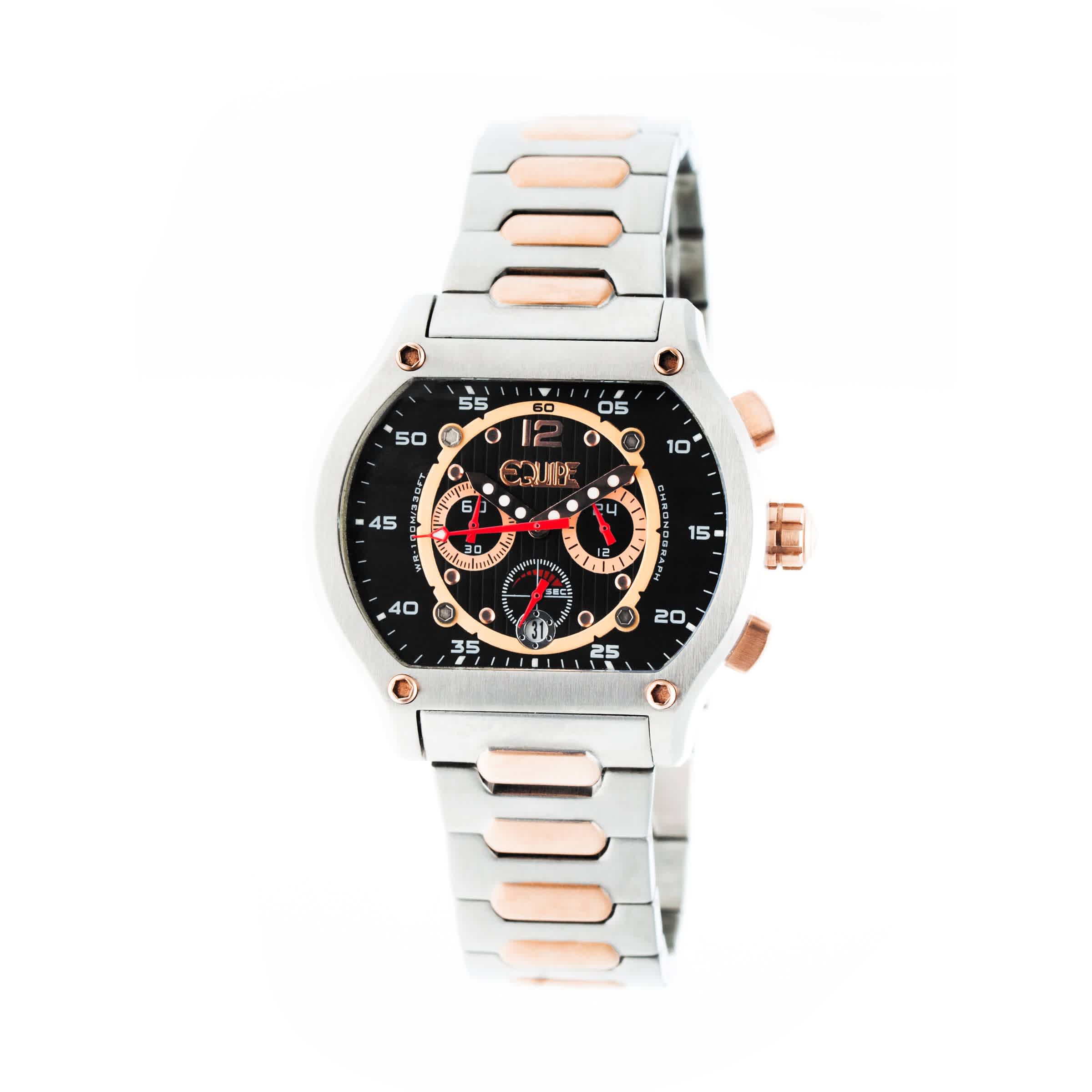 Equipe Dash Chronograph Black Dial Two-tone Mens Watch E701 245$