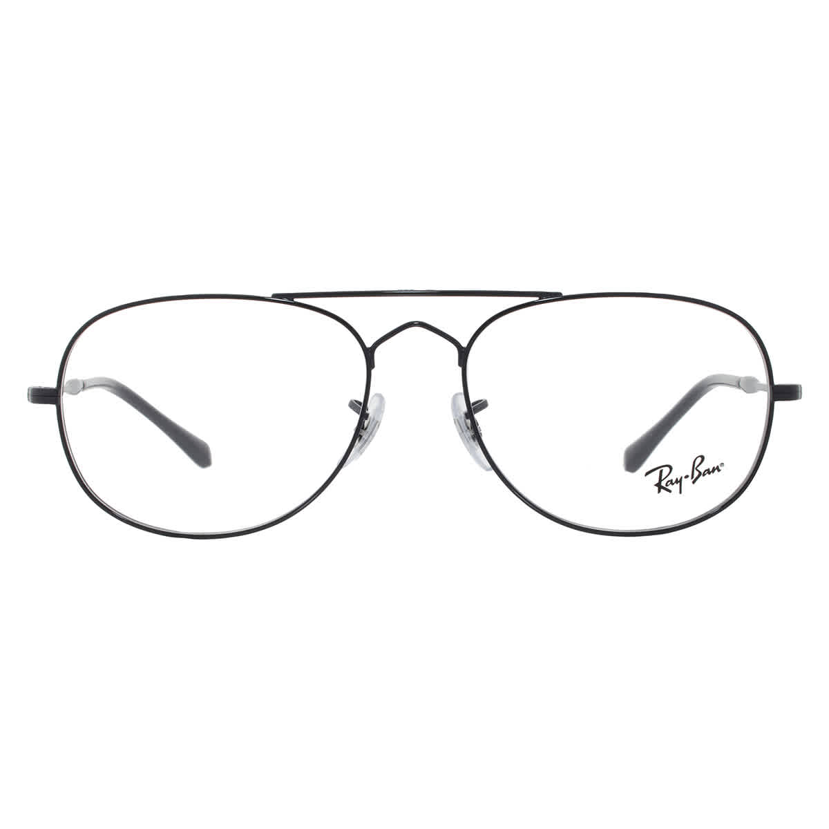 Ray-Ban Bain Bridge Optics Eyeglasses Black Frame Clear Lenses Polarized 57-17
