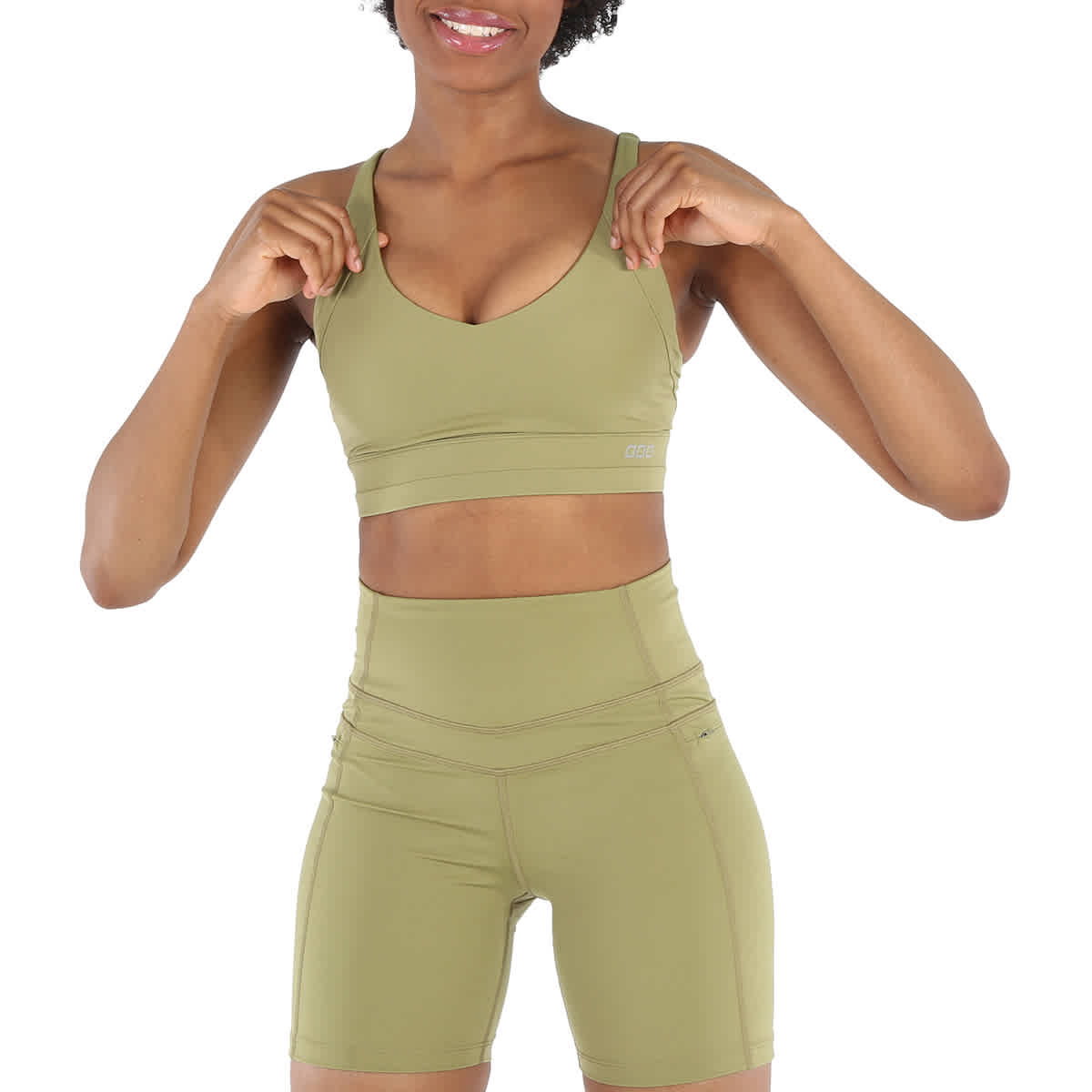 Lorna Jane Ladies Olive Double Time Sports Bra