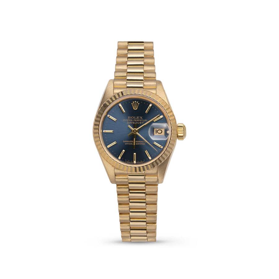 Preowned Rolex Datejust Automatic Chronometer Blue Dial Ladies Watch 69178 BLSP