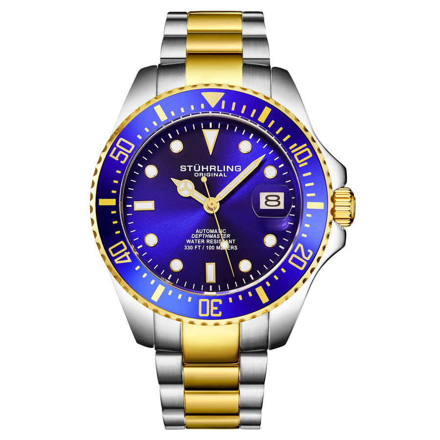 Stuhrling Original Aquadiver Automatic Blue Dial Mens Watch M18256