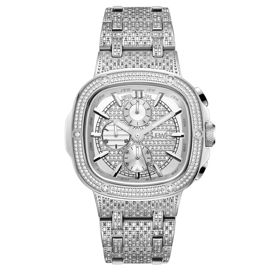 JBW Platinum Series Chronograph Silver-tone Dial Mens Watch PS545B 2376$