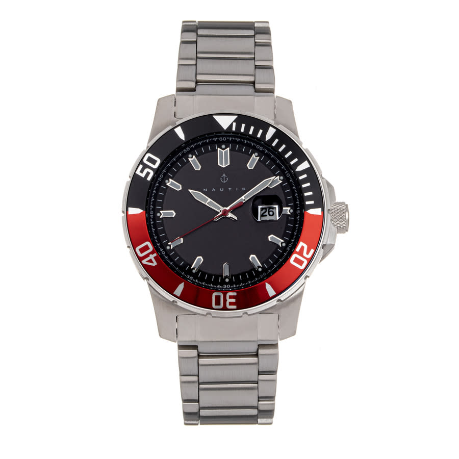 Nautis Admiralty Pro 200 Quartz Black Dial Mens Watch GL2008-C