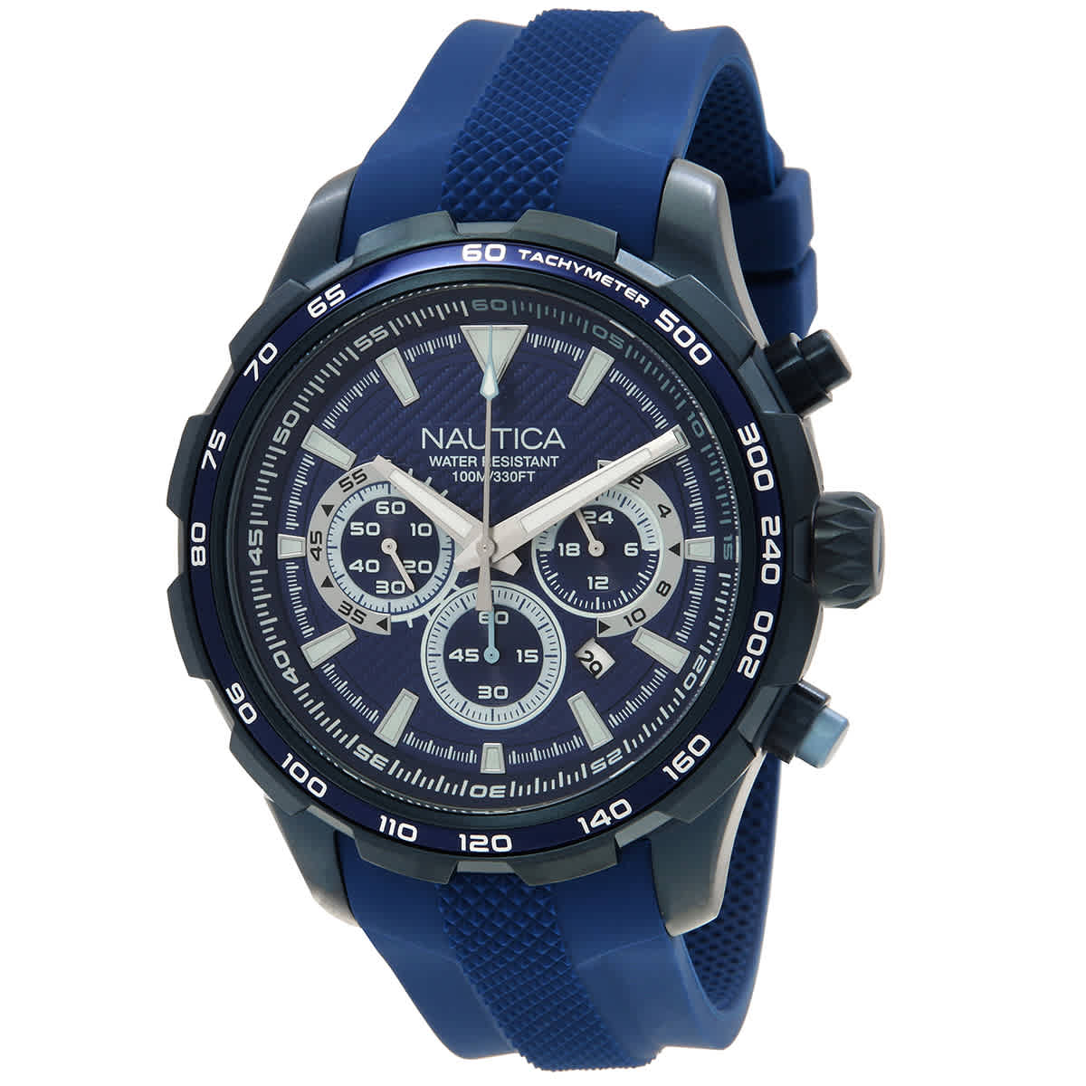 Nautica Nst Chronograph Quartz Blue Dial Mens Watch NAPNSF305 99$