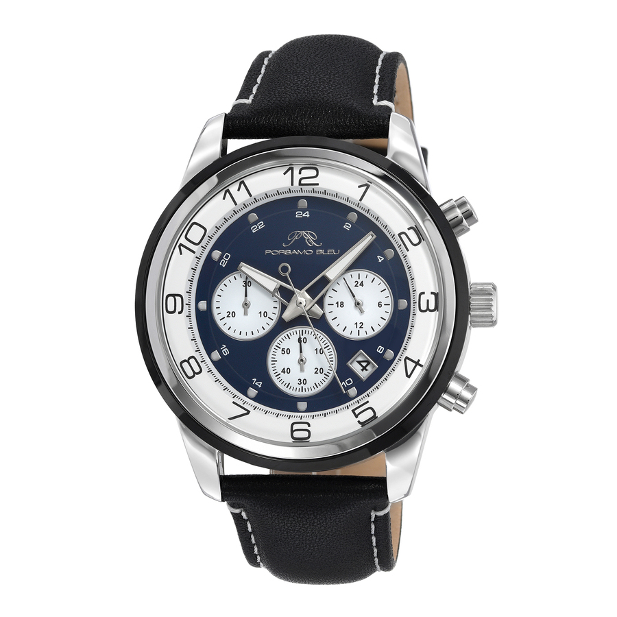 Porsamo Bleu Arthur Chronograph Quartz Blue Dial Mens Watch 1091CARL 198$