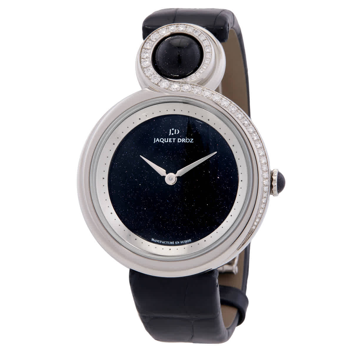 Jaquet Droz Lady 8 Blue Aventurine Quartz Dial Polished Stainless Steel Automatic Ladies Watch J014500270
