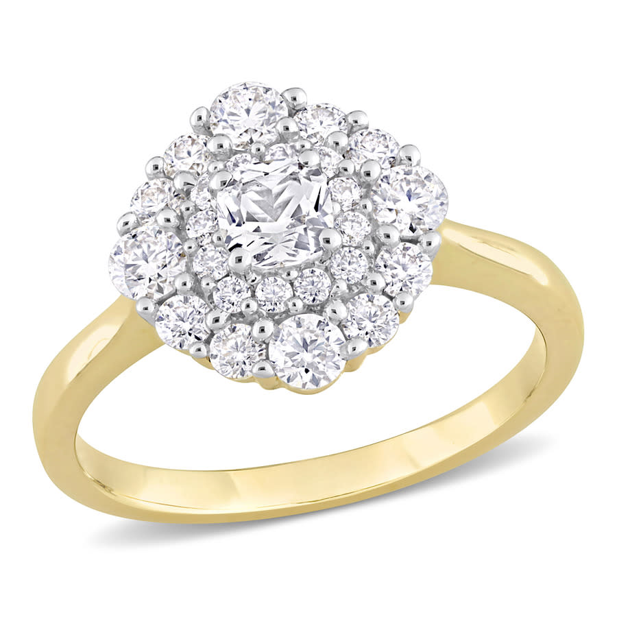 AMOUR 1 CT DEW Created Moissanite Engagement Ring In 10K Yellow Gold 570$